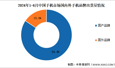 2024年1-6月中国手机行业国内外品牌出货量及上市情况分析（图）