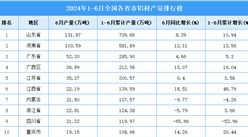 2024年上半年全國各省市鋁材產量排行榜