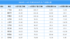 2024年上半年全國各省市汽車產量排行榜