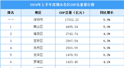 2024年上半年深圳各区GDP排行榜：深汕合作区增速达65%（图）