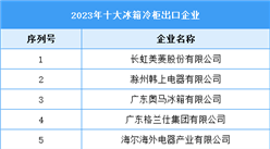 2023年十大冰箱冷柜出口企业（附榜单）