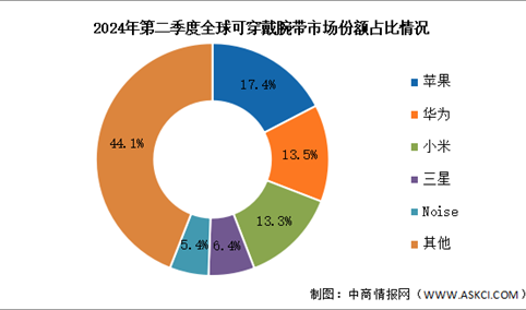 2024年第二季度全球可穿戴腕带出货量及竞争格局分析（图）