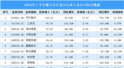 2024年上半年中國(guó)數(shù)字芯片設(shè)計(jì)行業(yè)上市公司業(yè)績(jī)排行榜（附榜單）