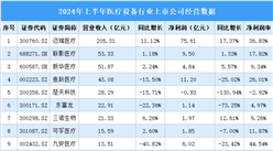 2024年上半年中國醫(yī)療設(shè)備行業(yè)上市公司業(yè)績(jī)排行榜（附榜單）