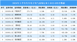 2024年上半年中國汽車電子電氣系統(tǒng)行業(yè)上市公司業(yè)績排行榜（附榜單）