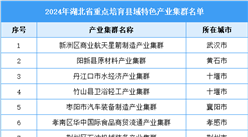2024年湖北省县域特色产业集群名单公示（图）