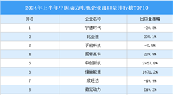 2024年上半年中國動力電池出口情況分析：企業(yè)出口量大幅增長（圖）