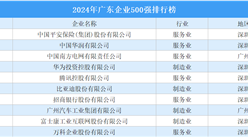 2024年广东企业500强排行榜（附完整榜单）