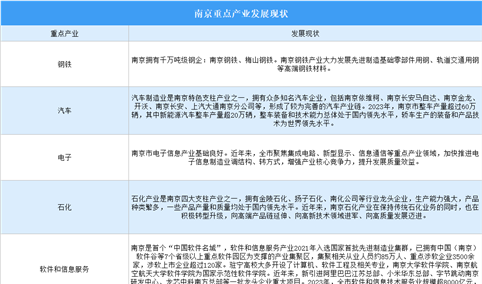 2024年南京重点产业发展现状分析（图）