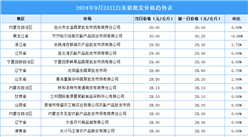 2024年9月24日全国各地最新白条猪价格行情走势分析