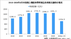 2024年1-8月中国橡胶和塑料制品业经营情况：利润同比增长6.9%