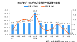 2024年8月全国锌产量数据统计分析