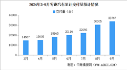 2024年9月零跑汽車交付情況：交付量同比增長94.6%（圖）