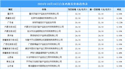 2024年10月17日全国各地最新白条鸡价格行情走势分析