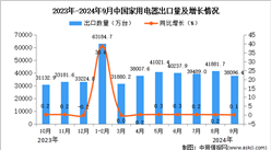 2024年9月中國家用電器出口數(shù)據(jù)統(tǒng)計分析：出口量同比增長0.1%