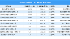 2024年1-9月杭州市十大工業(yè)土地投資項目，拿地面積超100公頃（圖）