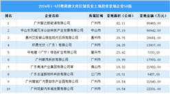 投資動(dòng)態(tài) | 2024年1-9月粵港澳大灣區(qū)制造業(yè)土地投資企業(yè)50強(qiáng)名單匯總（圖）