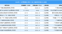 招商觀察 | 2024年1-9月粵港澳大灣區(qū)這10個工業(yè)項(xiàng)目土地投資規(guī)模最大