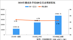 2024年前三季度湖南經濟運行情況分析：GDP同比增長4.5%（圖）