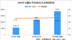 2024年前三季度安徽經(jīng)濟運行情況分析：GDP同比增長5.4%（圖）