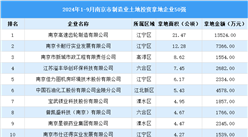 【產(chǎn)業(yè)投資聚焦點(diǎn)】2024 年1-9月南京市制造業(yè)土地投資50強(qiáng)企業(yè)匯總分析