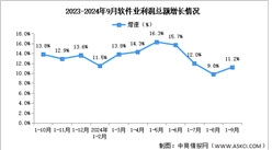 2024年1-9月中国软件业务收入及利润增速分析：利润总额增速呈回升趋势（图）