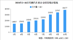 2024年10月零跑汽車交付情況：交付量同比增長109.7%（圖）