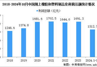 2024年1-10月中国橡胶和塑料制品业经营情况：营收同比增长4.7%