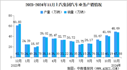 2024年11月上汽集团产销情况：新能源汽车销量同比增长16.06%（图）