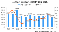 2024年10月全国光缆产量数据统计分析