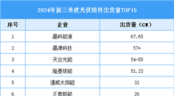 2024年前三季度中國(guó)光伏組件企業(yè)出貨量排行及行業(yè)發(fā)展前景分析（圖）