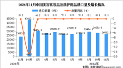 2024年11月中國(guó)美容化妝品及洗護(hù)用品進(jìn)口數(shù)據(jù)統(tǒng)計(jì)分析：進(jìn)口量同比下降0.1%