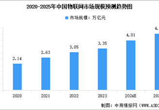 2025年中國物聯(lián)網(wǎng)市場規(guī)模預(yù)測及重點企業(yè)分析（圖）