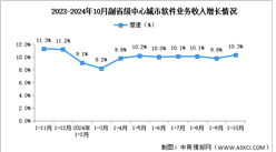 2024年1-10月中国软件业各地区及副省级中心城市情况分析（图）