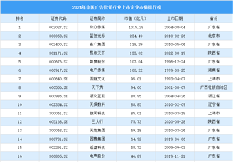 2024年中国广告营销行业上市企业市值排行榜（附榜单）