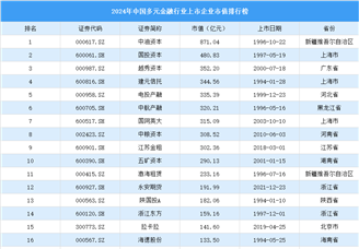 2024年中國多元金融行業(yè)上市企業(yè)市值排行榜（附榜單）