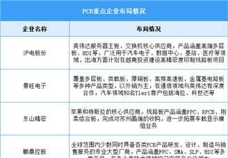 2025年中国PCB市场规模及重点企业预测分析（图）