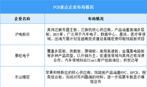 2025年中国PCB市场规模及重点企业预测分析（图）