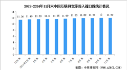 2024年1-11月中国通信业通信能力情况：5G网络建设有序推进（图）