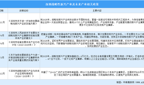 2025年深圳战略性新兴产业及未来产业政策汇总（图）