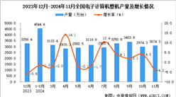 2024年11月全国电子计算机整机产量数据统计分析