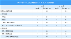 2024年12月中国规上工业增加值增长6.2% 制造业增长7.4%（图）