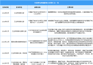 2025年中國鋰電池隔膜行業(yè)最新政策匯總一覽（表）
