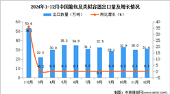 2024年12月中国箱包及类似容器出口数据统计分析：出口量31.4万吨