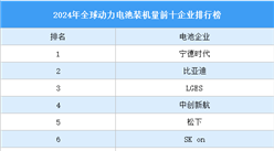 2024年全球動(dòng)力電池裝機(jī)量前十企業(yè)排行榜（附榜單）