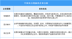 2025年中國(guó)創(chuàng)新藥企業(yè)業(yè)務(wù)布局對(duì)比分析（圖）