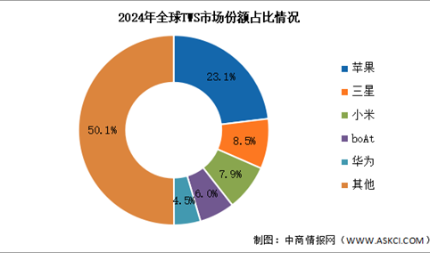 2024年全球TWS耳机出货量及竞争格局分析：苹果稳居行业领先地位（图）