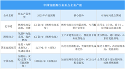 2025年中國氫能源行業(yè)重點企業(yè)產(chǎn)能預(yù)測（圖）