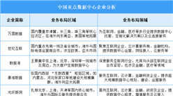 2025年中國數(shù)據(jù)中心企業(yè)業(yè)務(wù)布局分析（圖）