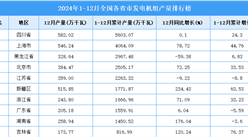 2024年全国各省市发电机组产量排行榜